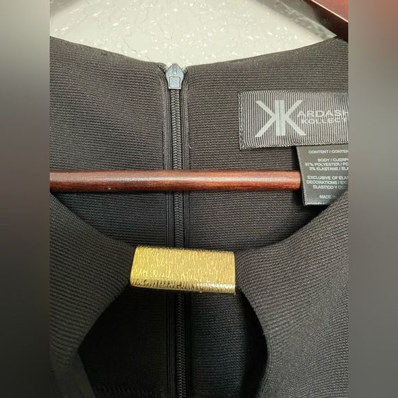 Kardashian Kollection black dress knee length medium - Picture 5 of 5